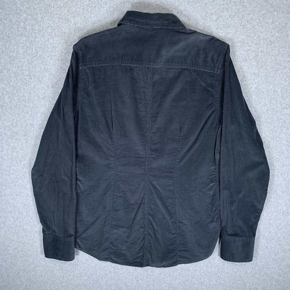 Eddie Bauer Corduroy Shirt Button Down Black Women's Medium - Picture 3 of 11